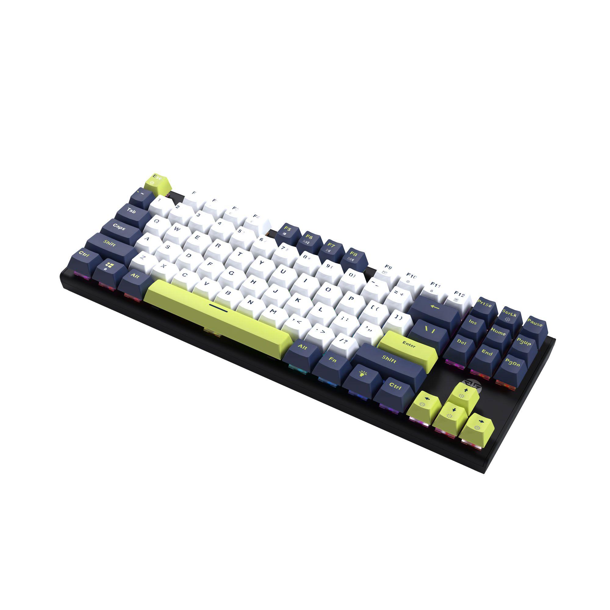 Teclado Fantech MK877s ATOM87s MORI White (Switch Blue)-2