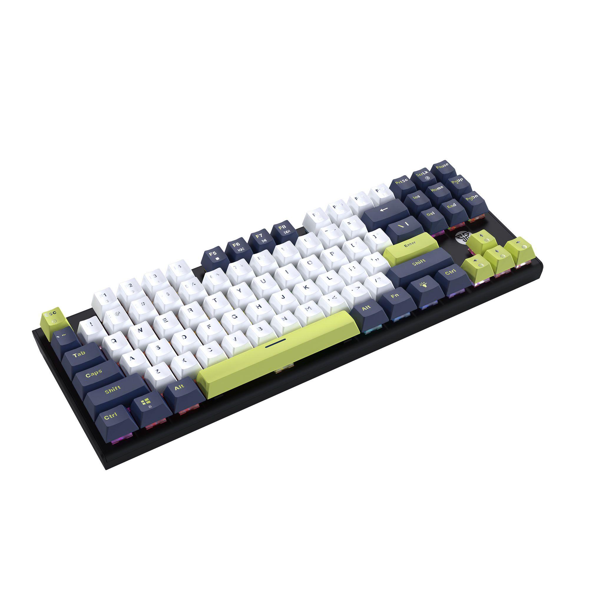 Teclado Fantech MK877s ATOM87s MORI White (Switch Blue)-3