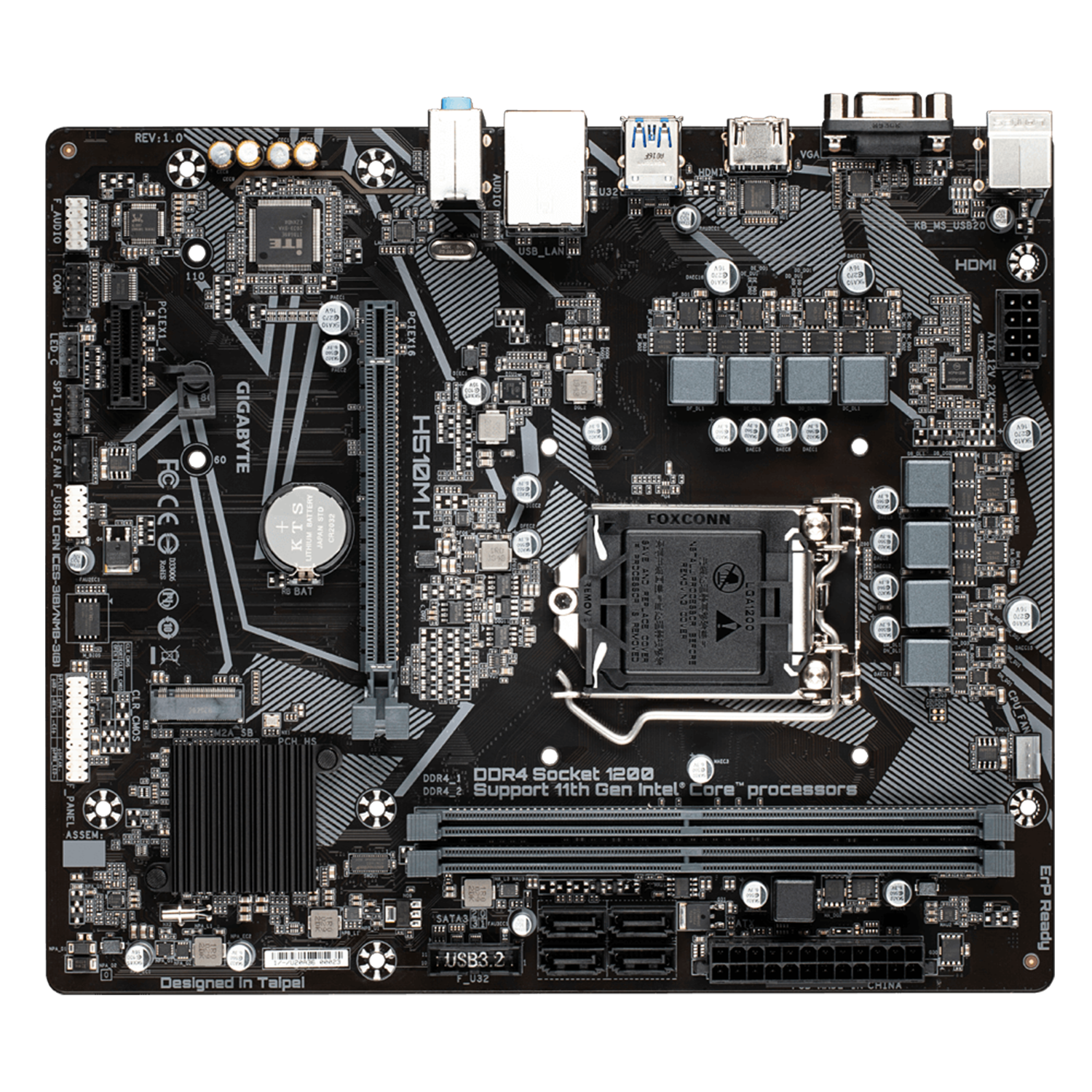 Placa Madre Gigabyte H510M-H MicroATX Intel LGA1200-1