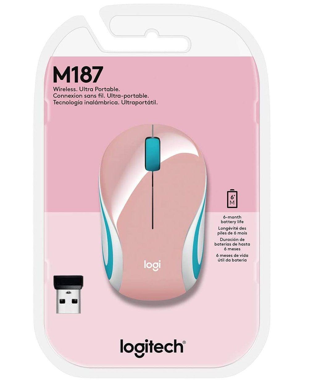 Mouse Logitech Mini M187 Inalambrico Rosa-4