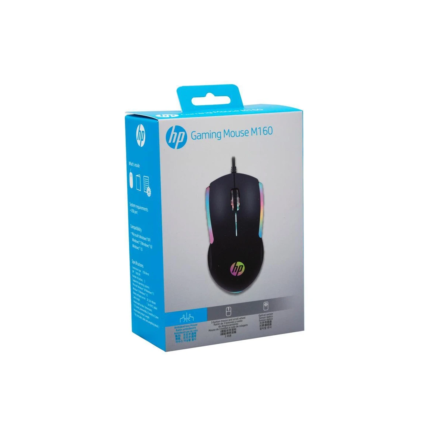 Mouse Gamer HP M160 RGB 1000 DPI-4