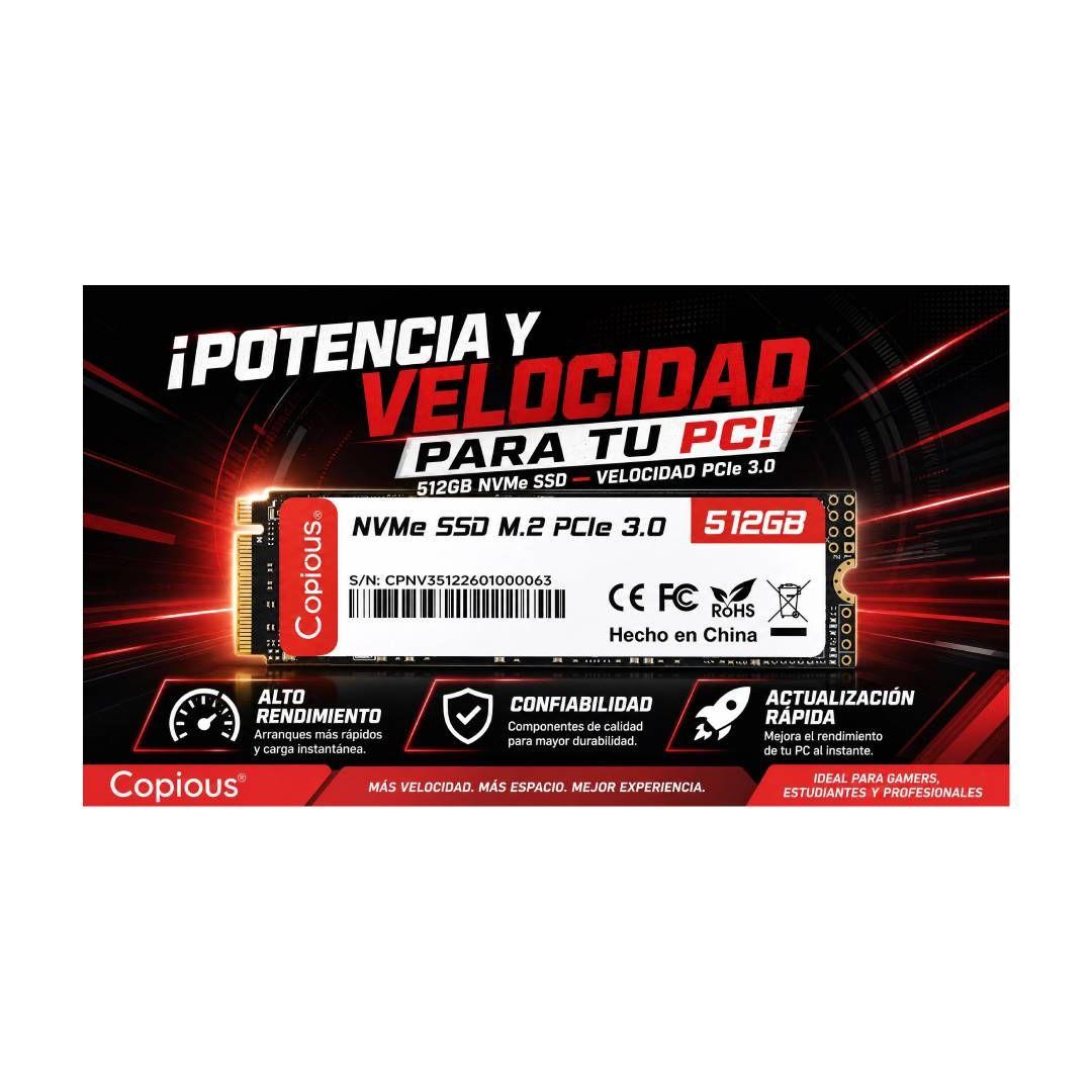 Disco Duro SSD Copius 512 GB M.2 NVMe PCIe 3.0-3