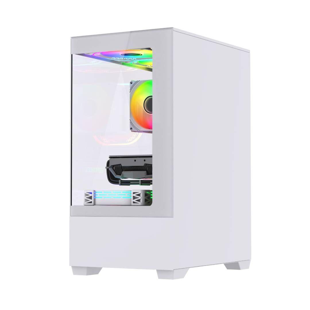 Gabinete Exodia Prisma 200 Blanco mATX 3Fans ARGB V Templado-3