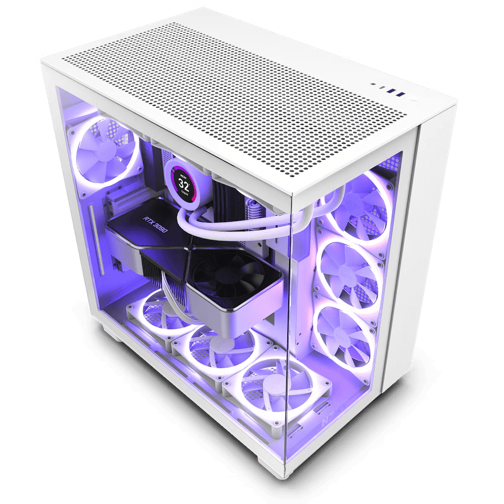 Gabinete NZXT H9 Flow ATX Mid T Blanco-1