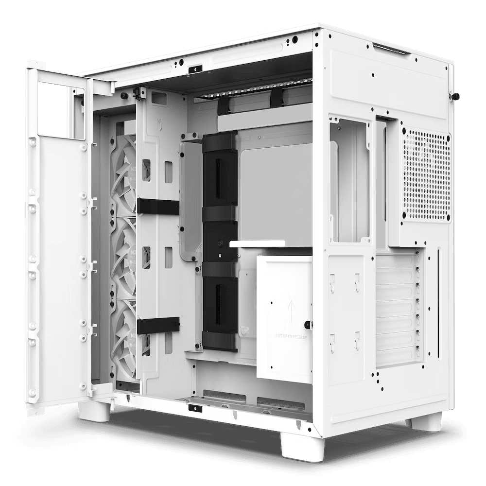 Gabinete NZXT H9 Flow ATX Mid T Blanco-7