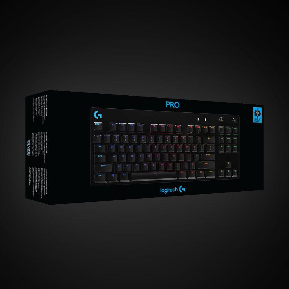 Teclado gamer Logitech G Pro QWERTY GX Blue Clicky inglés-1