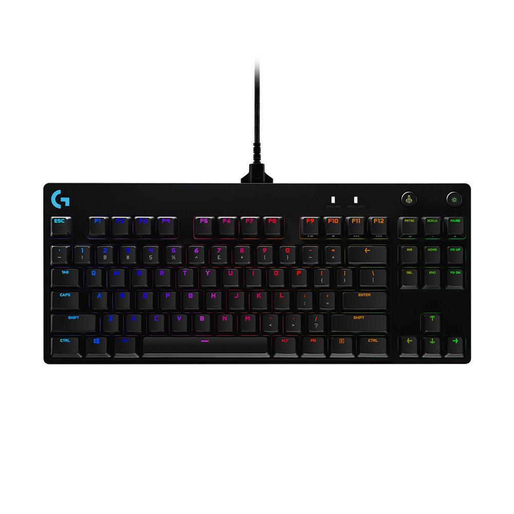Teclado gamer Logitech G Pro QWERTY GX Blue Clicky inglés-0