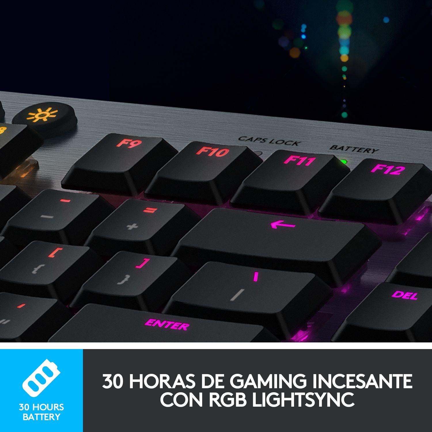 Teclado Gamer Logitech G915 inalámbrico RGB SW Tactile-1