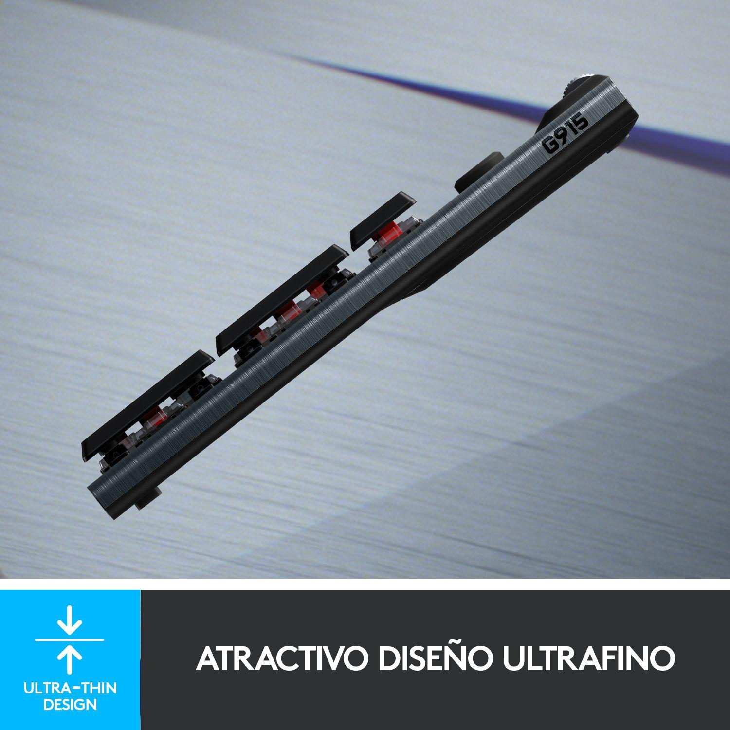 Teclado Gamer Logitech G915 inalámbrico RGB SW Tactile-3