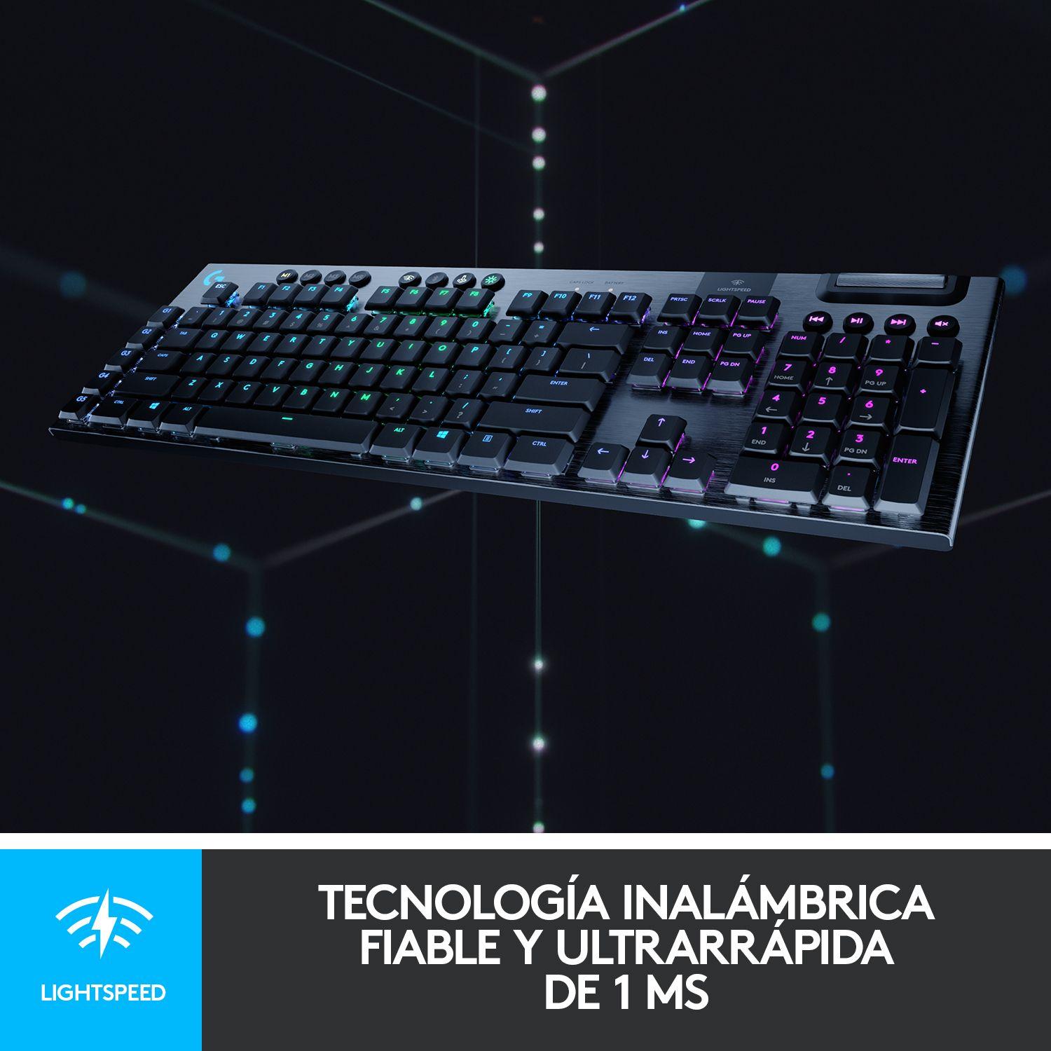 Teclado Gamer Logitech G915 inalámbrico RGB SW Tactile-4