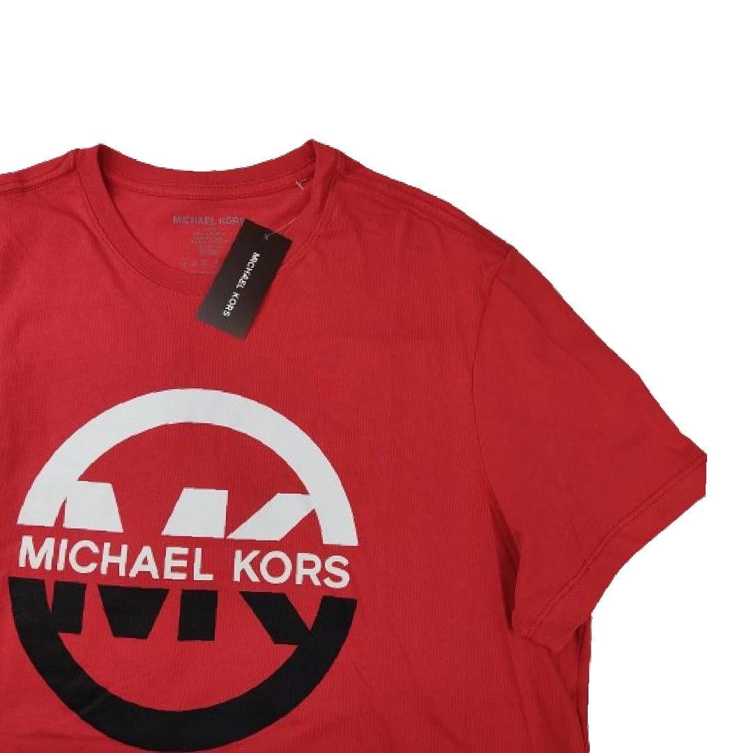 Polera MK Roja Cuello Redondo Letras Blancas/negras Talla L-3