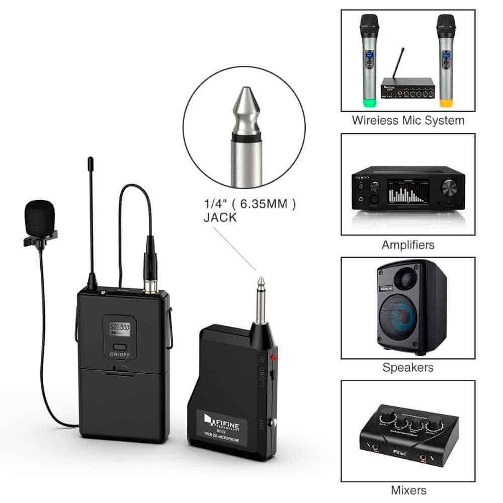 Microfono Inalambrico de Solapa UH Fifine K037B-3