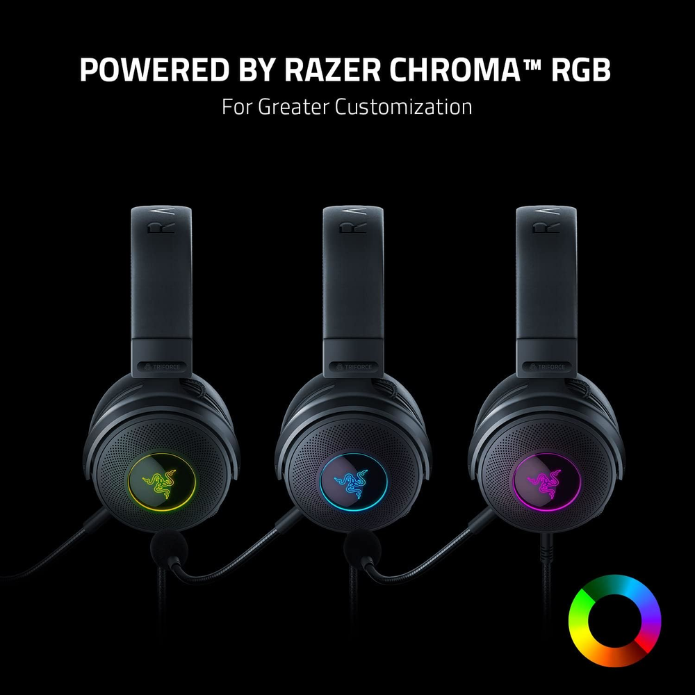 Audifono Gamer Razer Kraken V3 Negro 50mm Cable-3