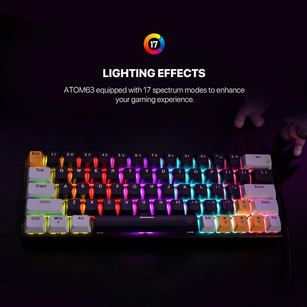 Teclado Fantech MK874V2 ATOM63 MIZU SkyBlue (Switch Red)-5