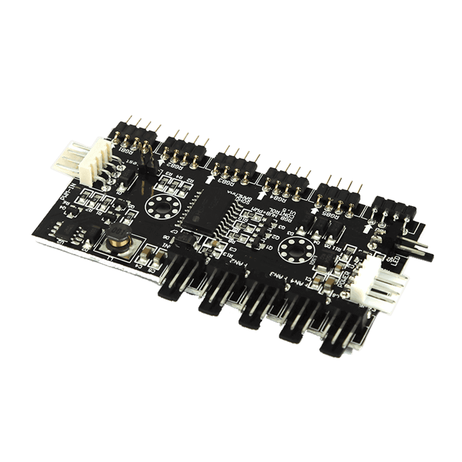 Fan Hub Gamemax p/ Ventiladores con PWM + RGB V1.5-0
