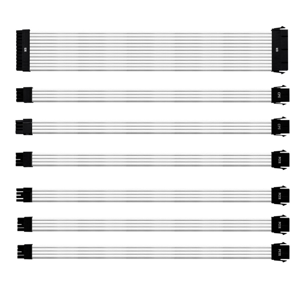 Kit Cables Extension para PSU Cooler Master Blanco-0