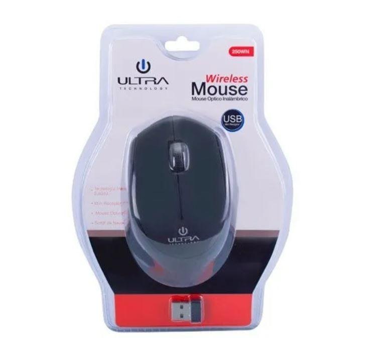 Mouse Optico Inalambrico Ultra 250wn Negro-0