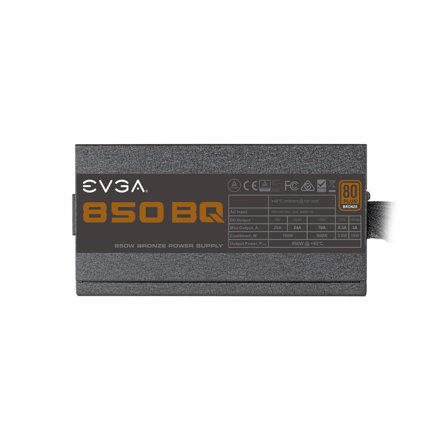 Fuente de Poder EVGA 850W BQ 80+ Bronze Semimodular-3