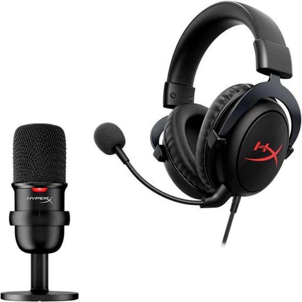 Pack HyperX Stream Audifonos Cloud Core + Microfono Solocast-0