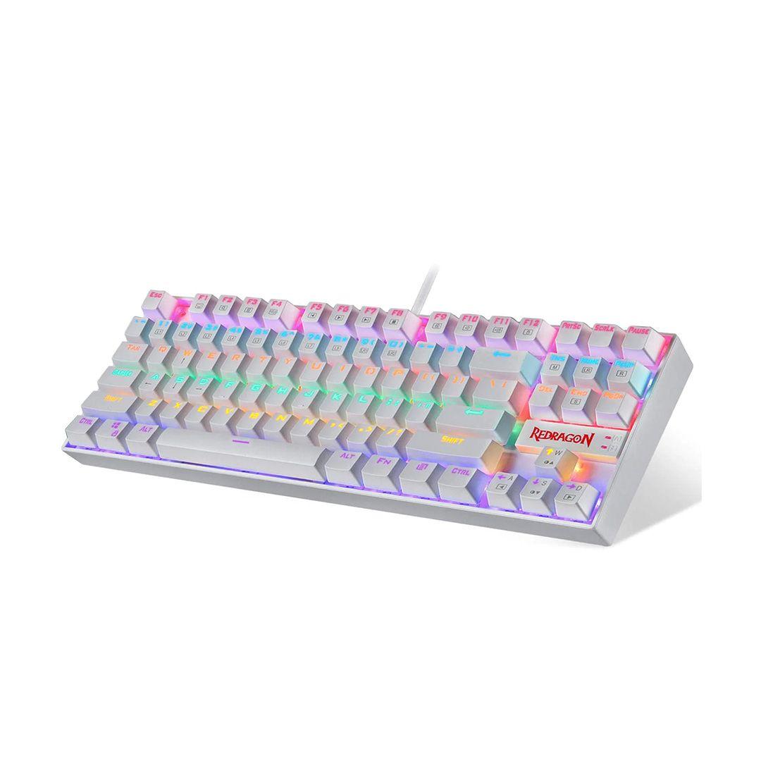 Teclado Gamer Redragon Kumara K552 Blanco Rainbow SW Red-0