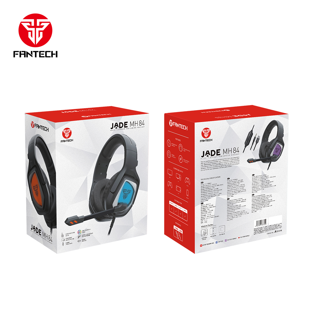 Audifonos Gamer Fantech Jade MH84 Jack 3.5mm USB-3
