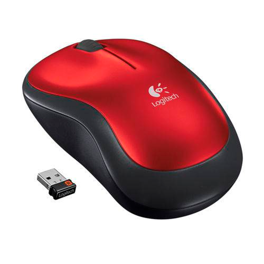 Mouse Logitech M185 Rojo Inalambrico-0