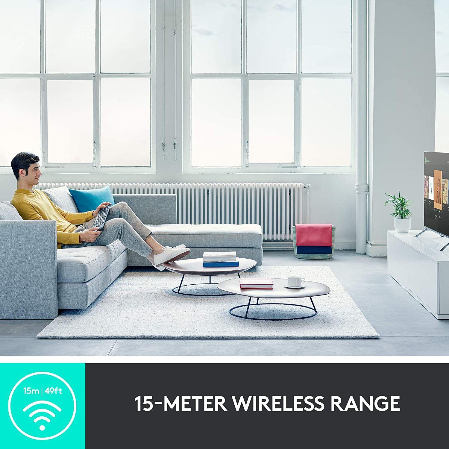 Teclado Logitech Smart TV K600 Bluetooth c Touchpad Graphite-1