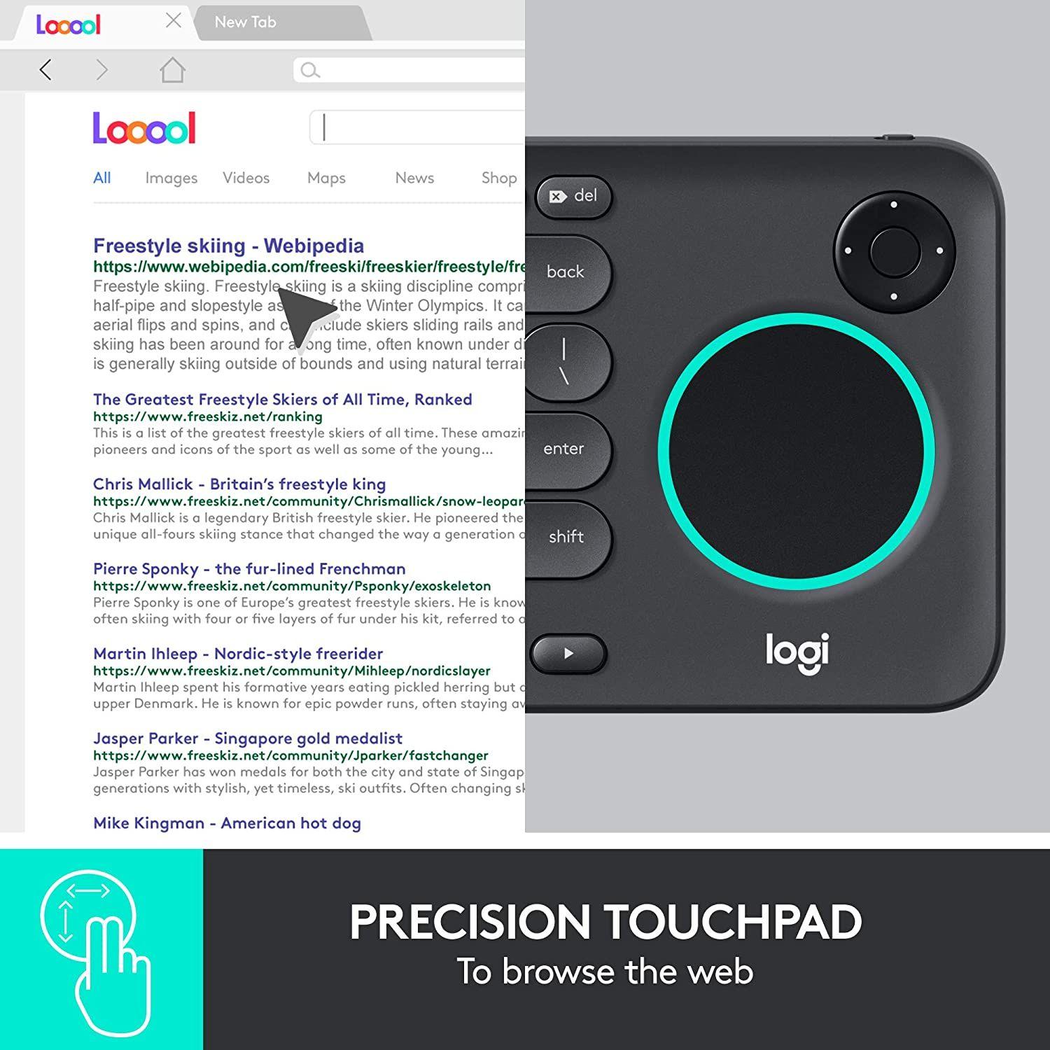 Teclado Logitech Smart TV K600 Bluetooth c Touchpad Graphite-4