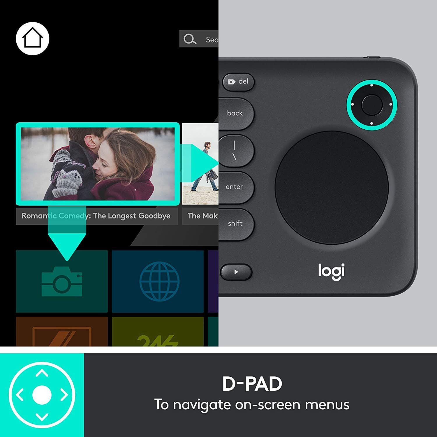 Teclado Logitech Smart TV K600 Bluetooth c Touchpad Graphite-5