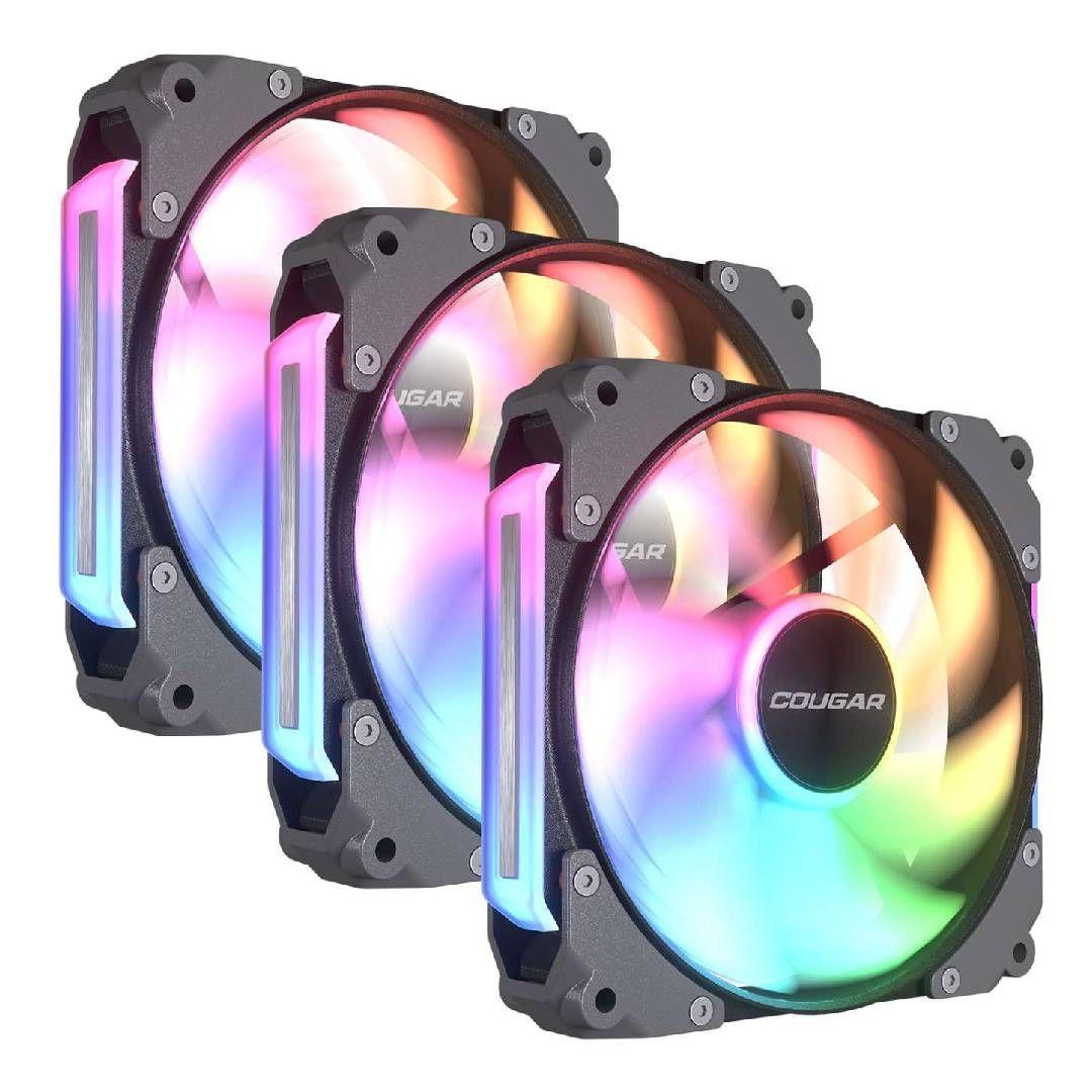 Pack de 3 Fan Cougar Apolar 120 ARGB Negro-0