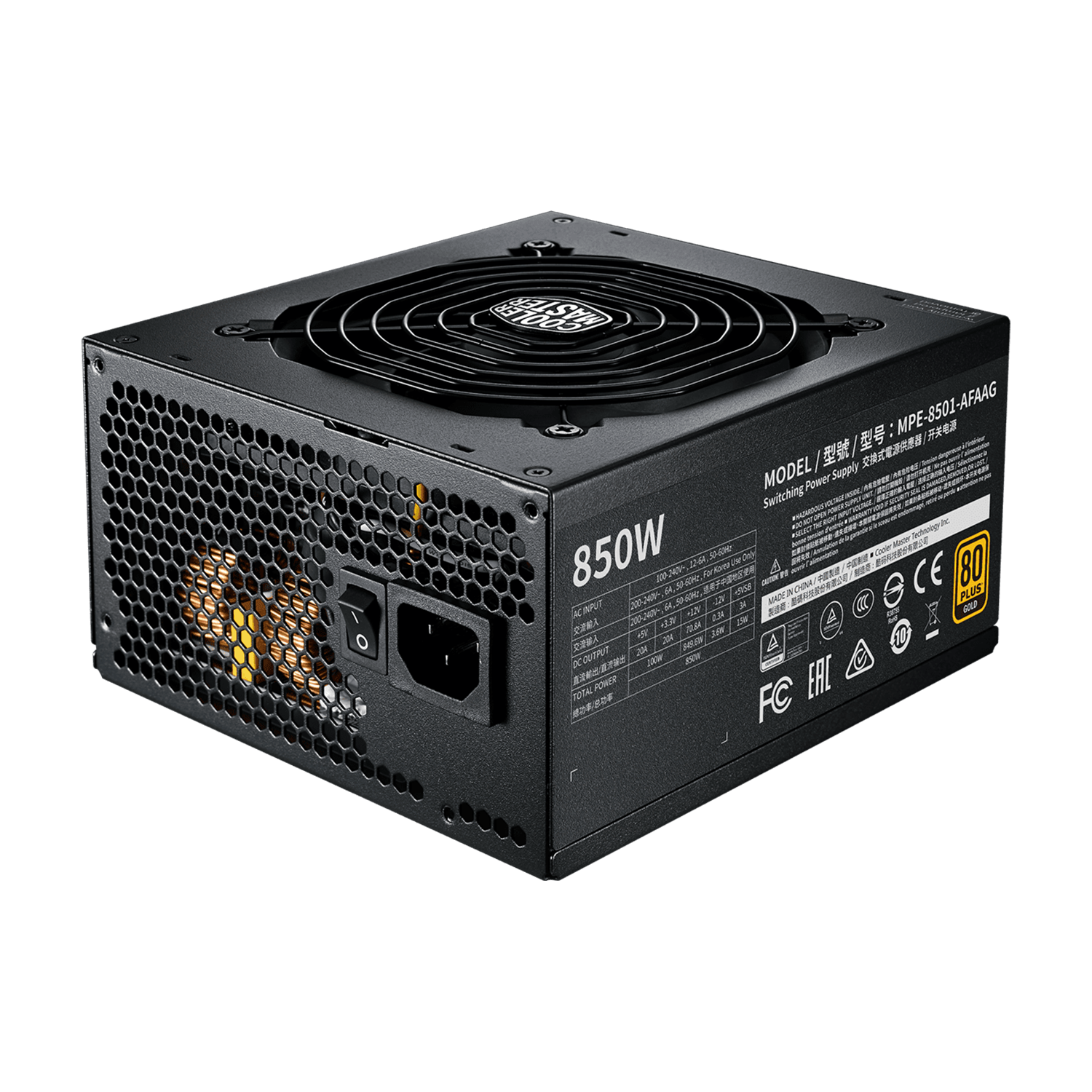 Fuente de Poder Cooler Master 850W V2 80+ Gold Full Modular-3