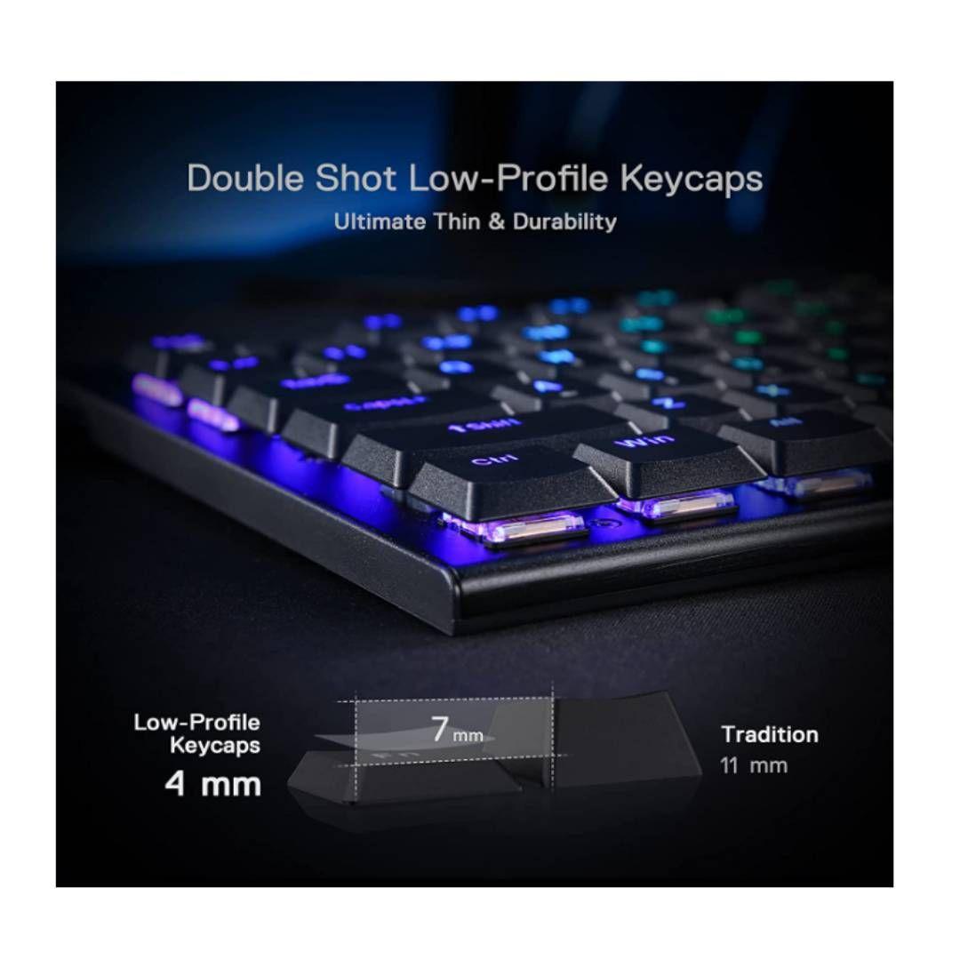Teclado Horus Mini Cableado Ingles Sw Red RGB K632-5