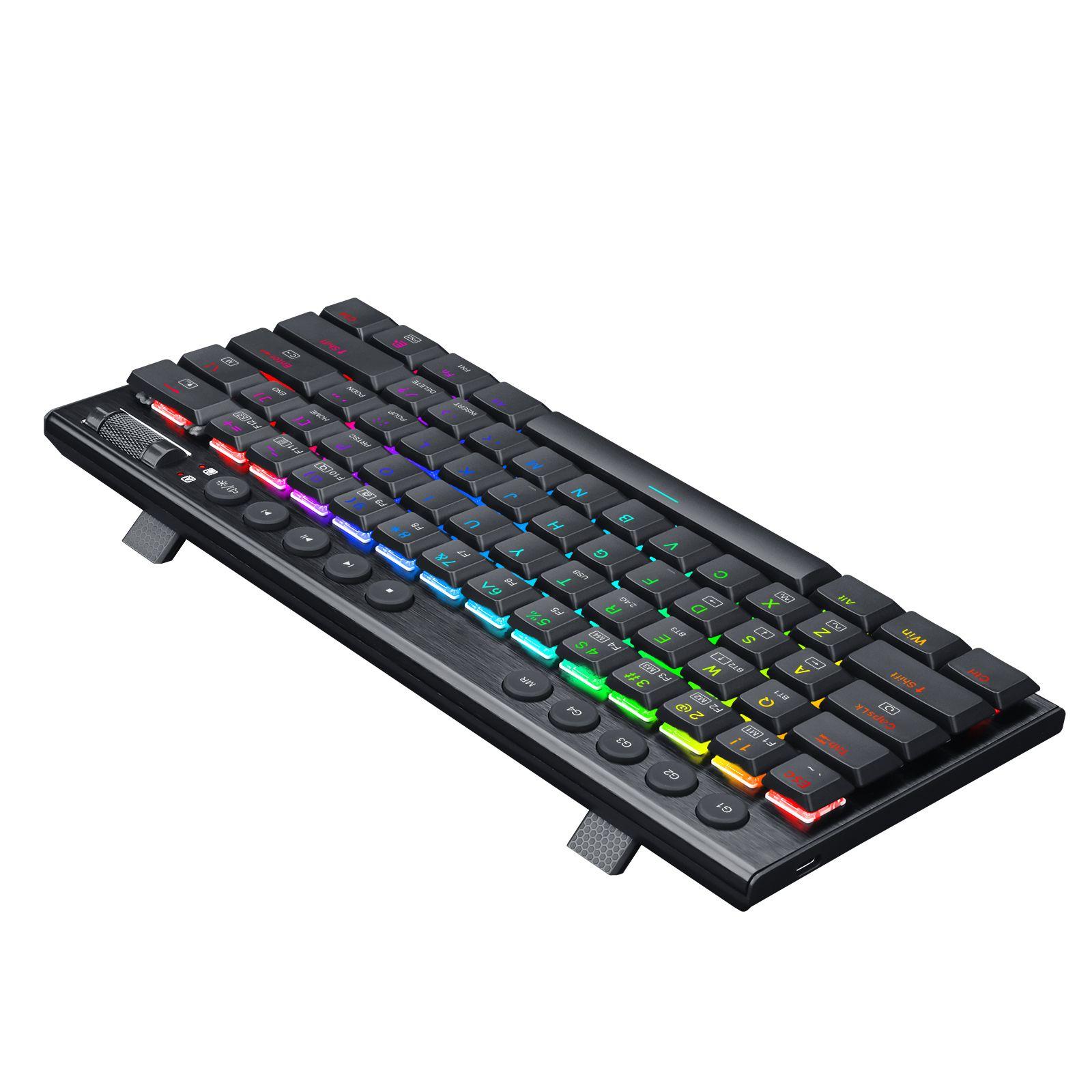 Teclado Horus Mini Cableado Ingles Sw Red RGB K632-4