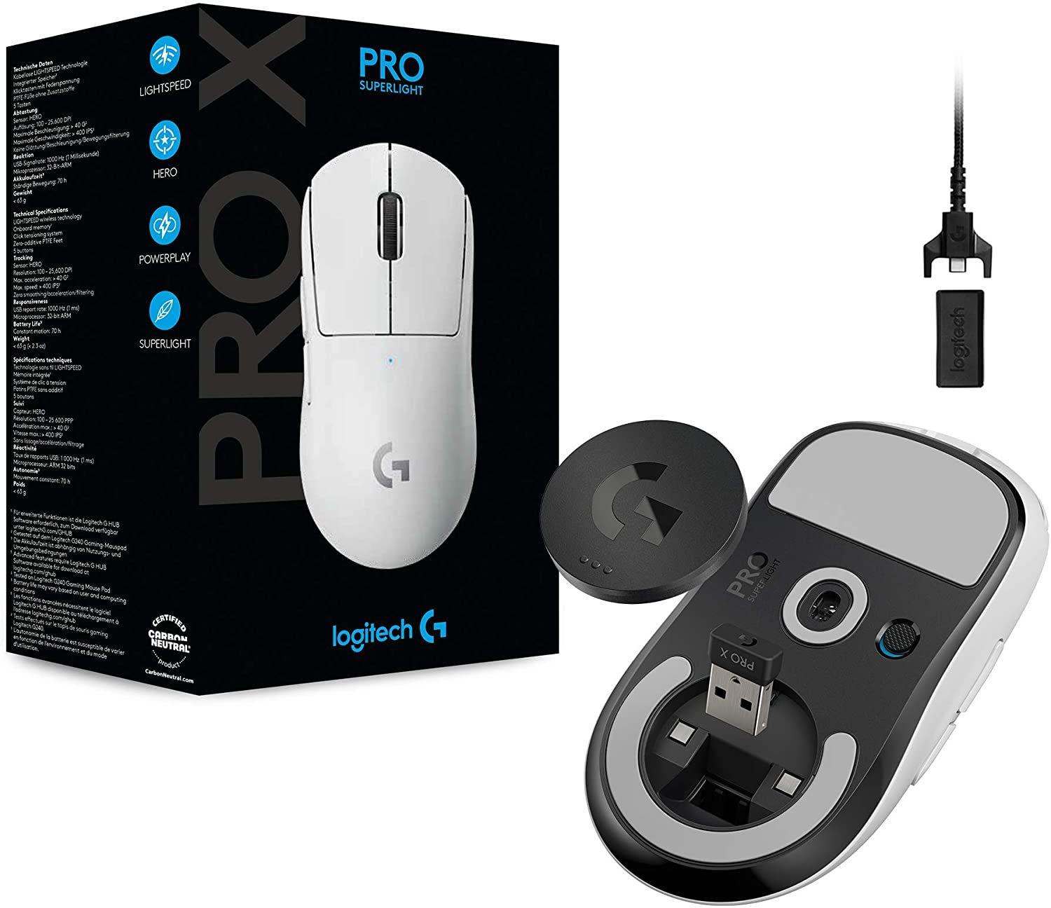 Mouse Gamer Logitech PRO X Superlight Wireless 25k Blanco-7