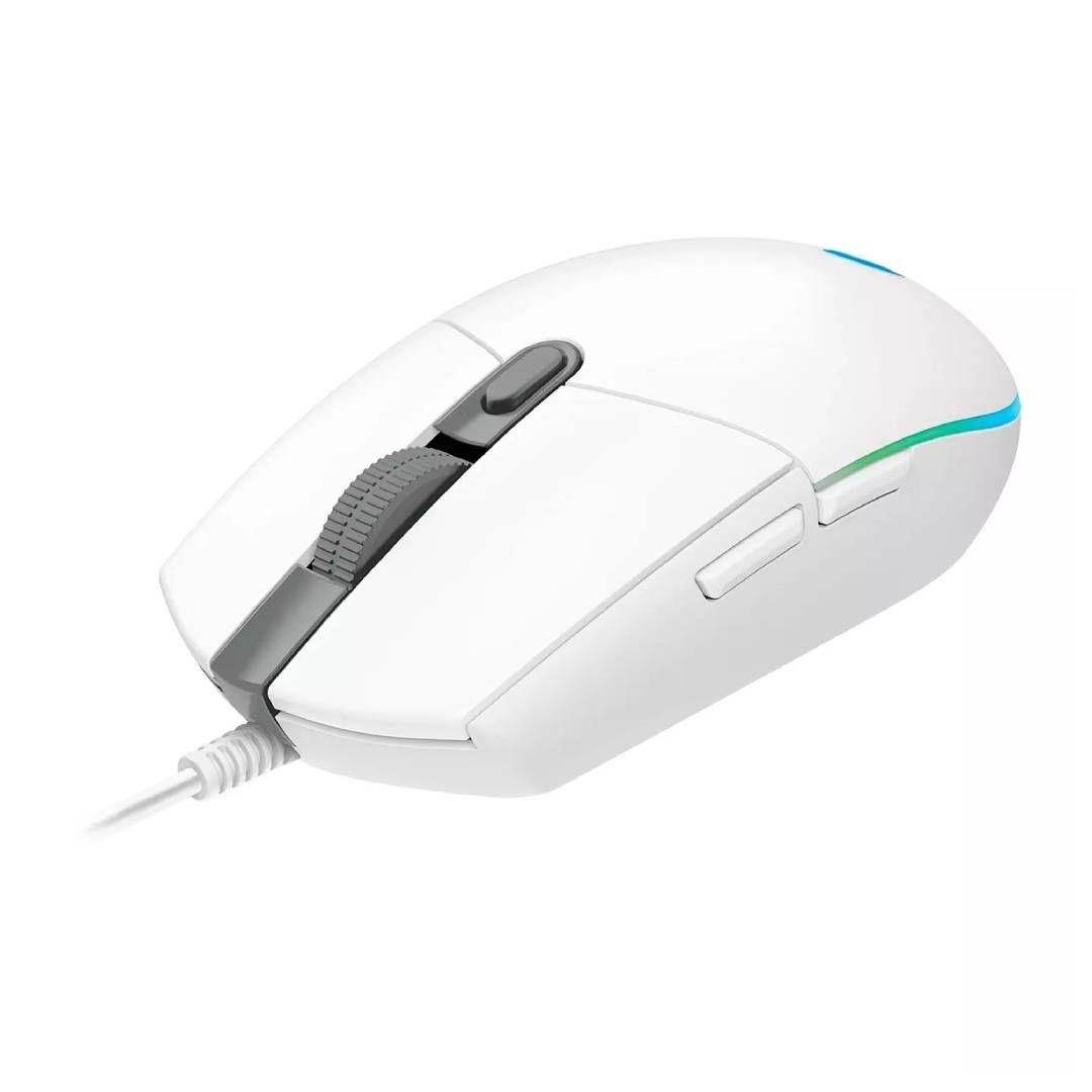 Mouse Logitech G203 LIGHTSYNC RGB, Cableado, 8000DPI Blanco-2