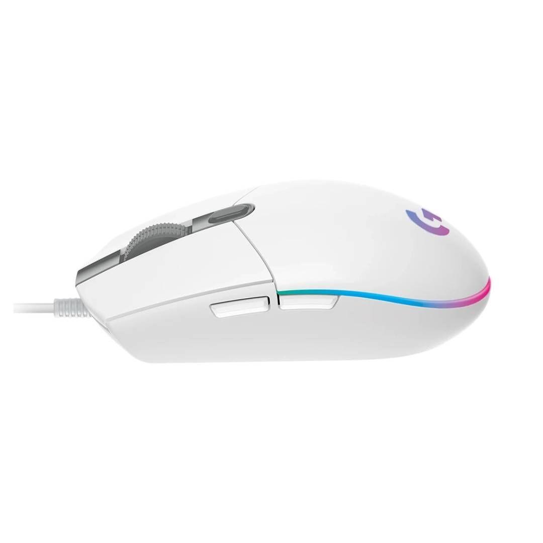 Mouse Logitech G203 LIGHTSYNC RGB, Cableado, 8000DPI Blanco-3