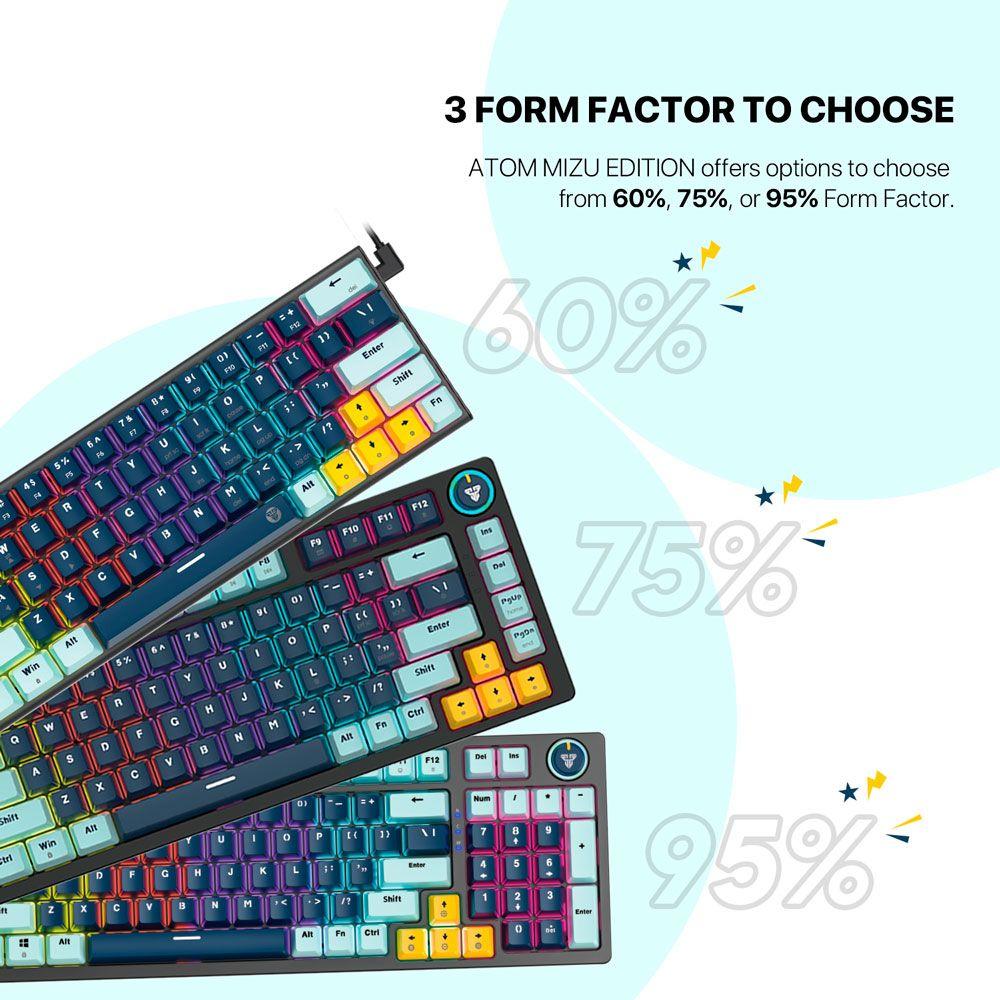 Teclado Fantech MK875V2 ATOM81 Mizu Edition SkyBlue Sw. Red-9