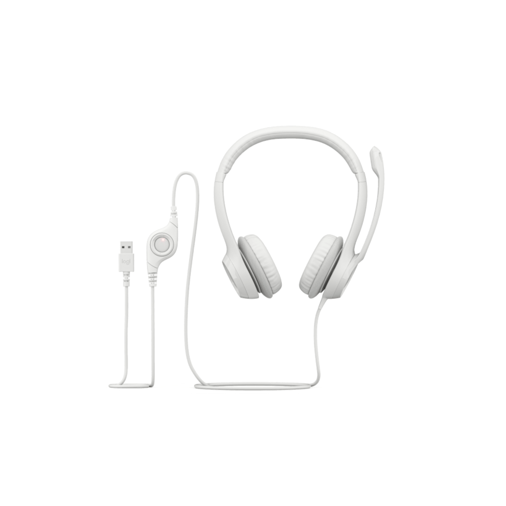 Audifonos Logitech H390 White Stereo c Microfono USB-4