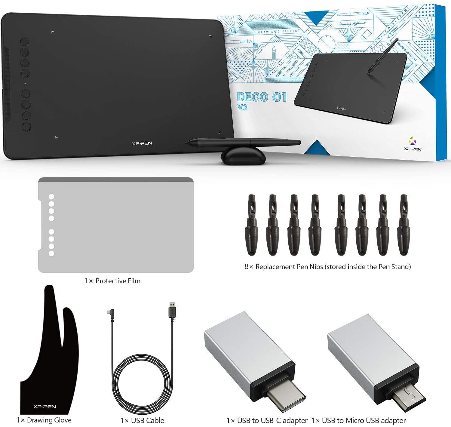 Tableta Grafica Digitalizadora XP-Pen Pro Deco 01 V2 NEGRO-8