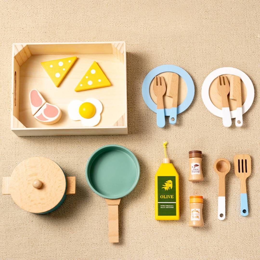 Kit Juego de Cocina de Madera para Niños-2