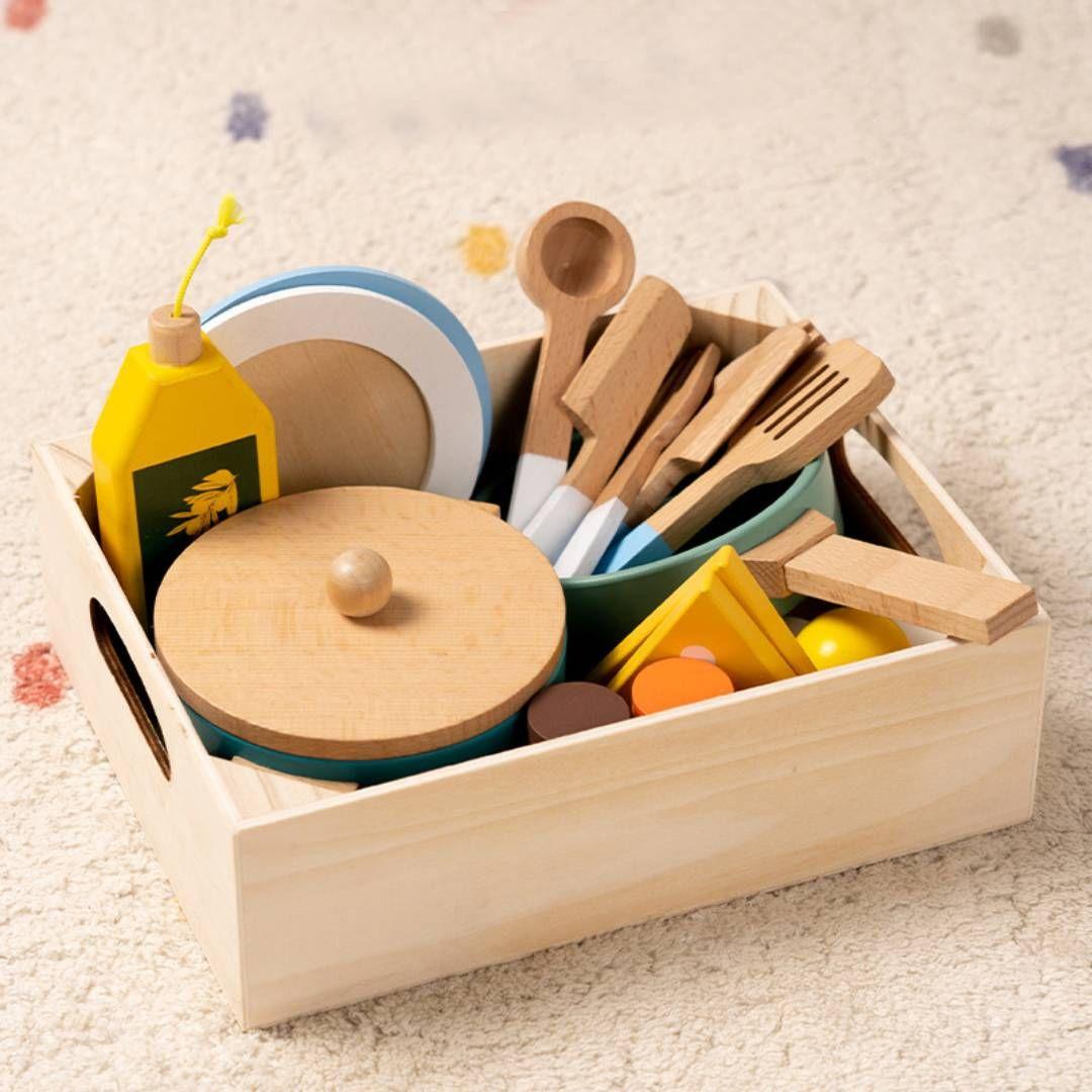 Kit Juego de Cocina de Madera para Niños-4