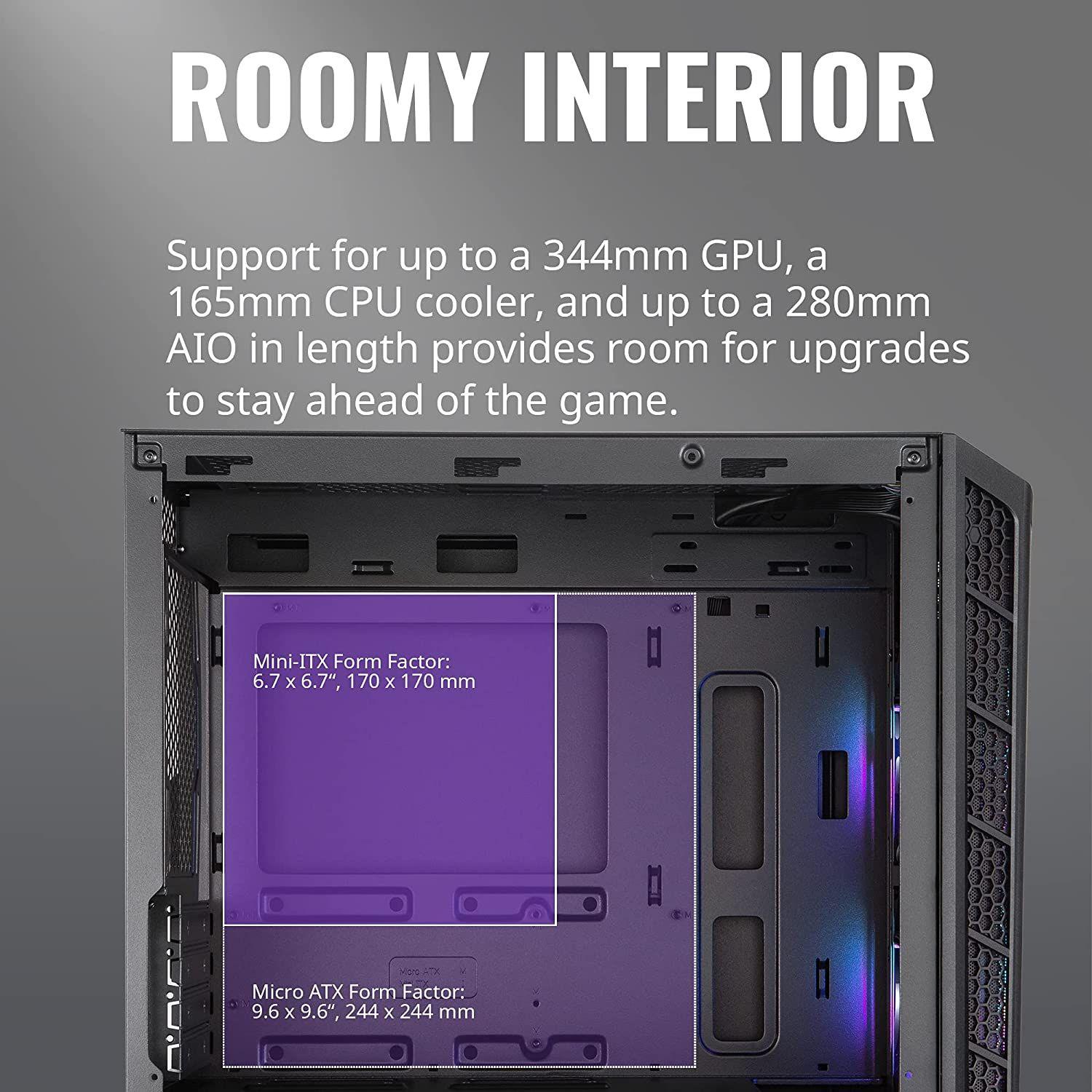 Gabinete Cooler Master MasterBox MB320L 2 Fans ARGB MATX-3