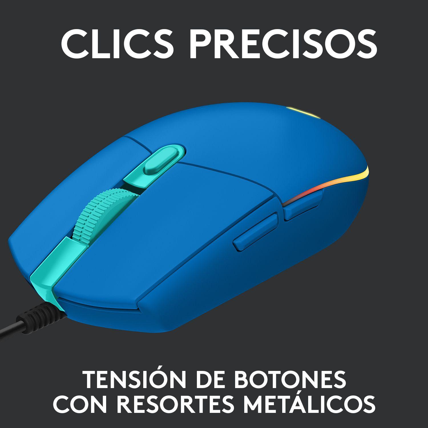 Mouse Gamer Logitech G203 Lightsync Azul 8000 dpi-4