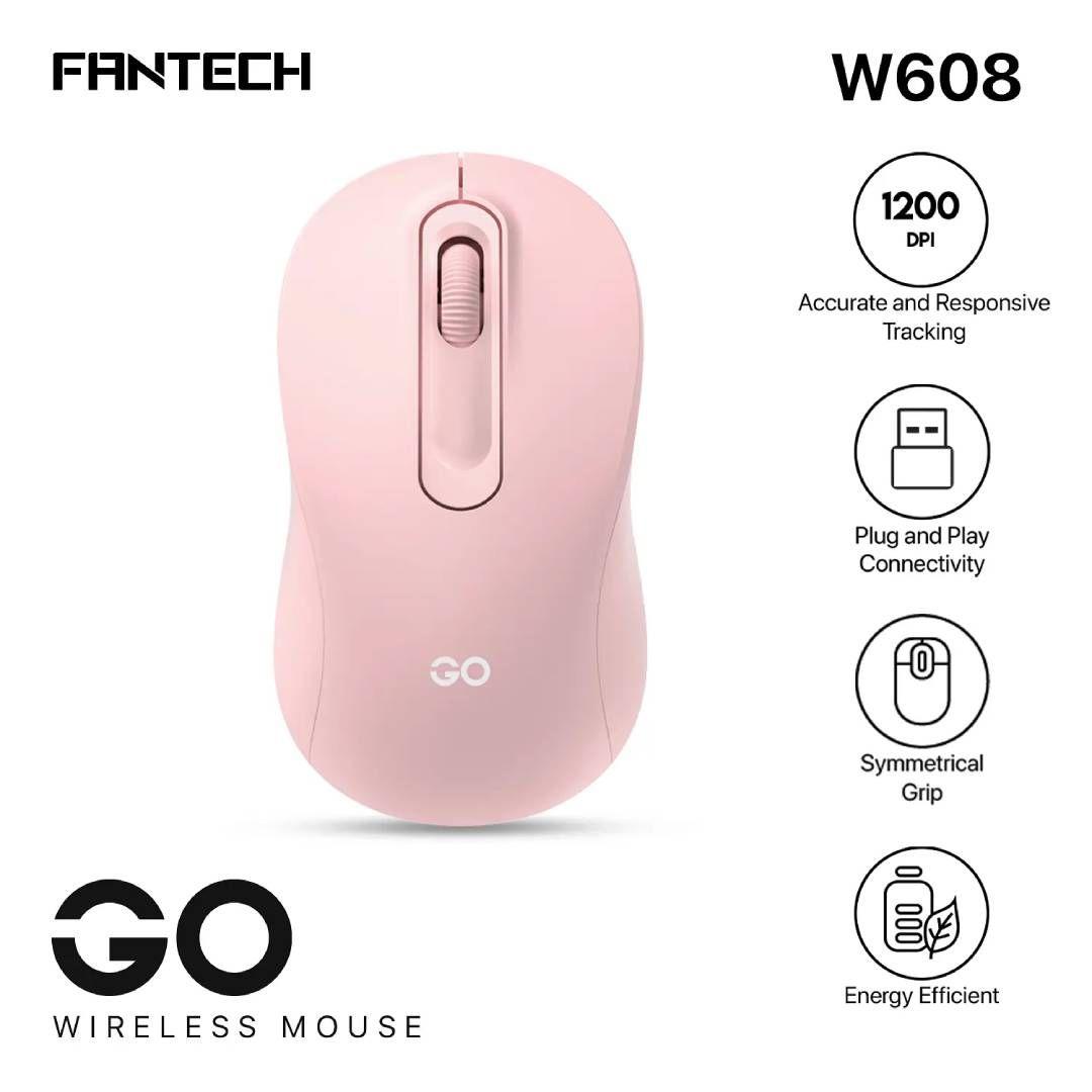Mouse inalámbrico FANTECH W608 GO Rosa-2