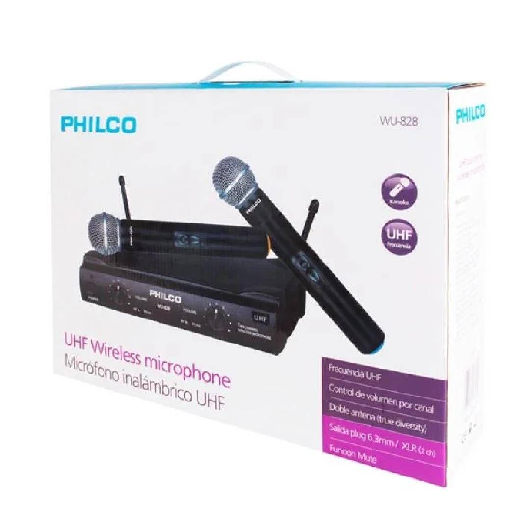 Set Microfonos Inalambricos UHF Philco WU-828-2