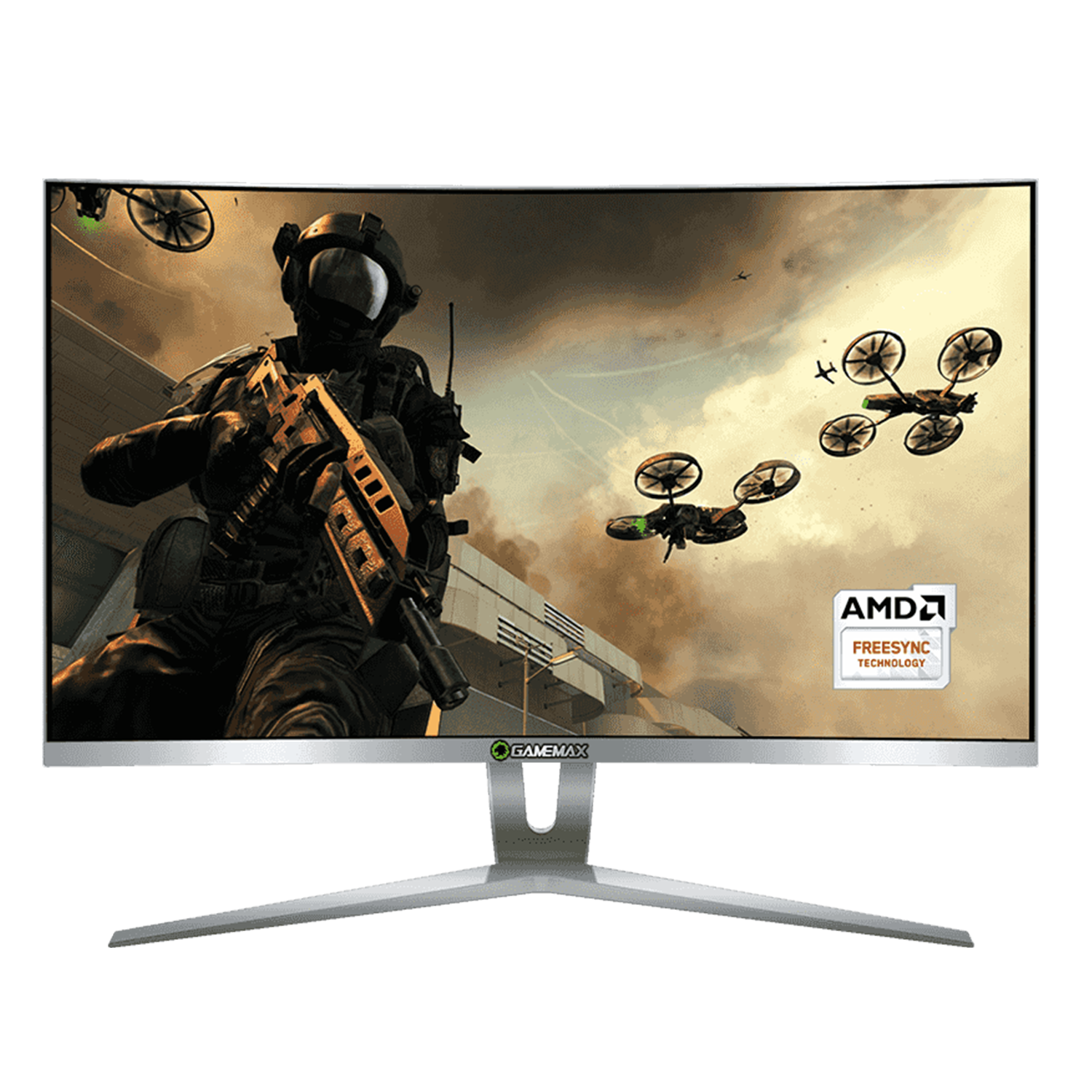 Monitor Gamer Gamemax 27" GMX27C144 Curvo Blanco 144hz-1