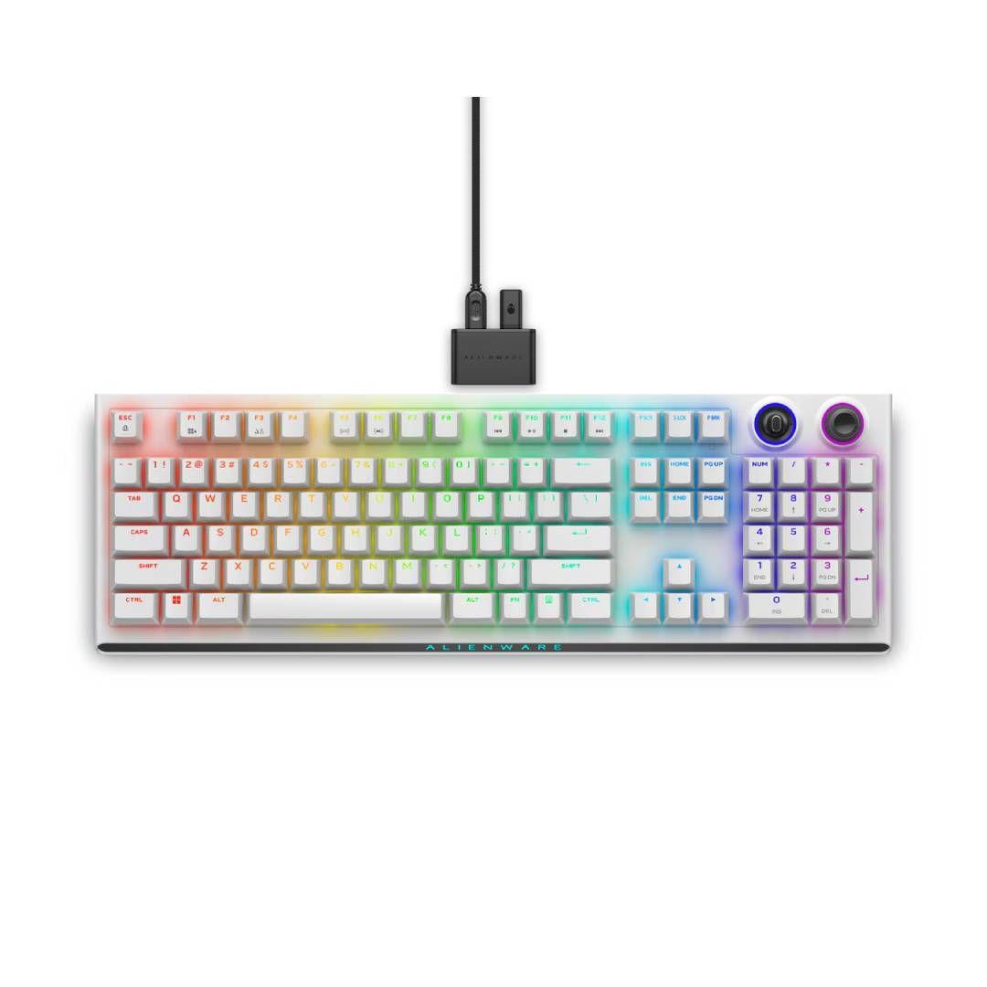 Teclado Alienware Gaming Tri modo Wireless AW920K Blanco-0
