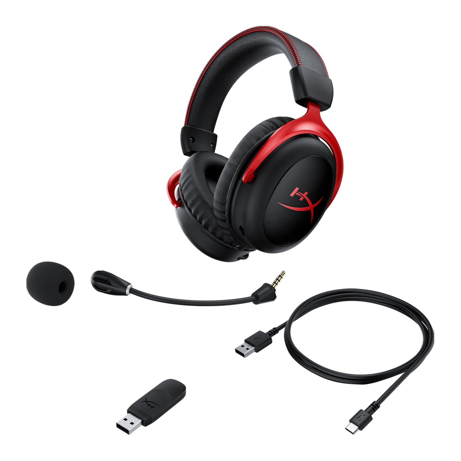 Audifonos Gamer HyperX Cloud II Inalambricos Negro Rojo USB-4