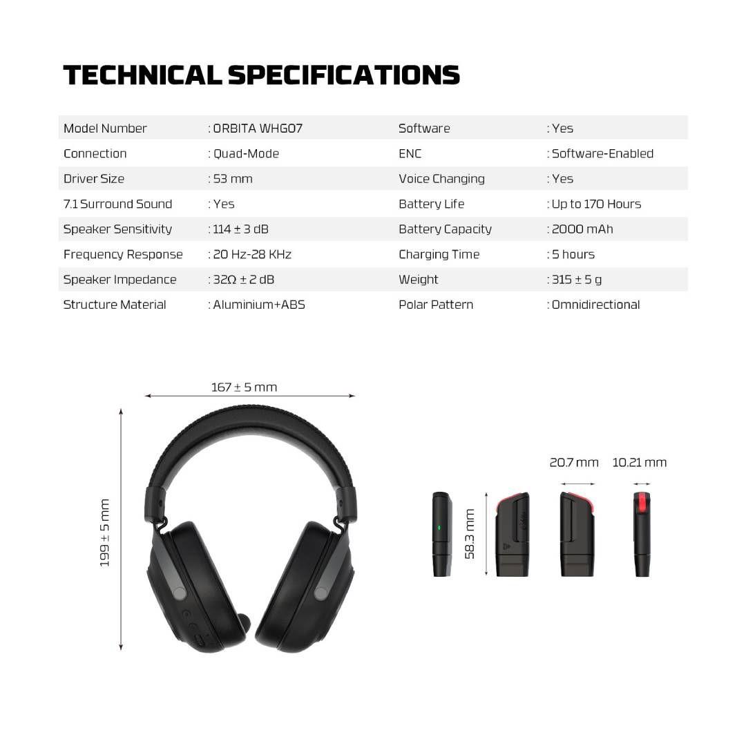 Audífonos Inalámbricos Fantech WHG07 ORBITA Black-6