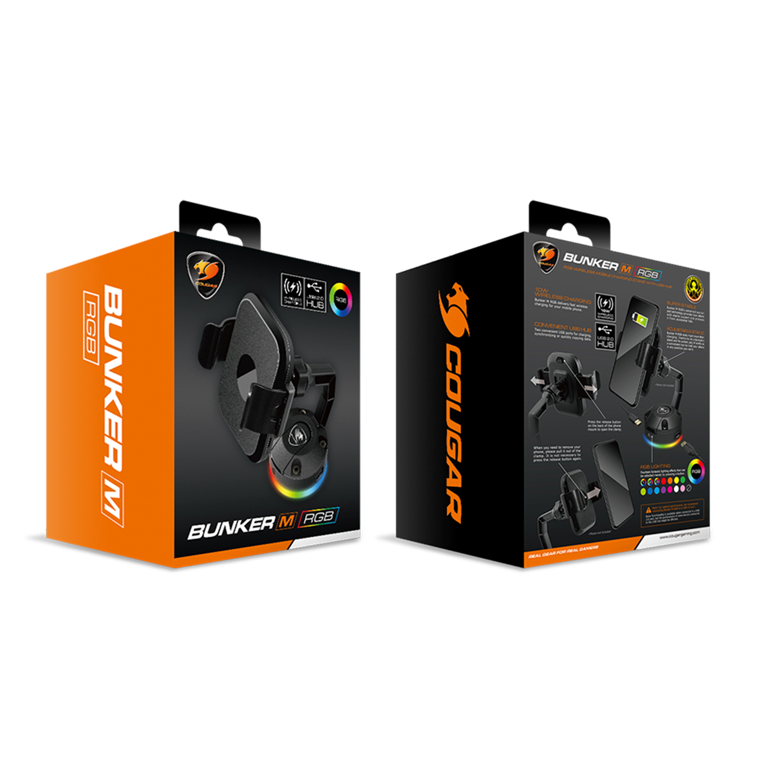 Soporte de Celular Cougar Bunker RGB con Carga Inalámbrica-5